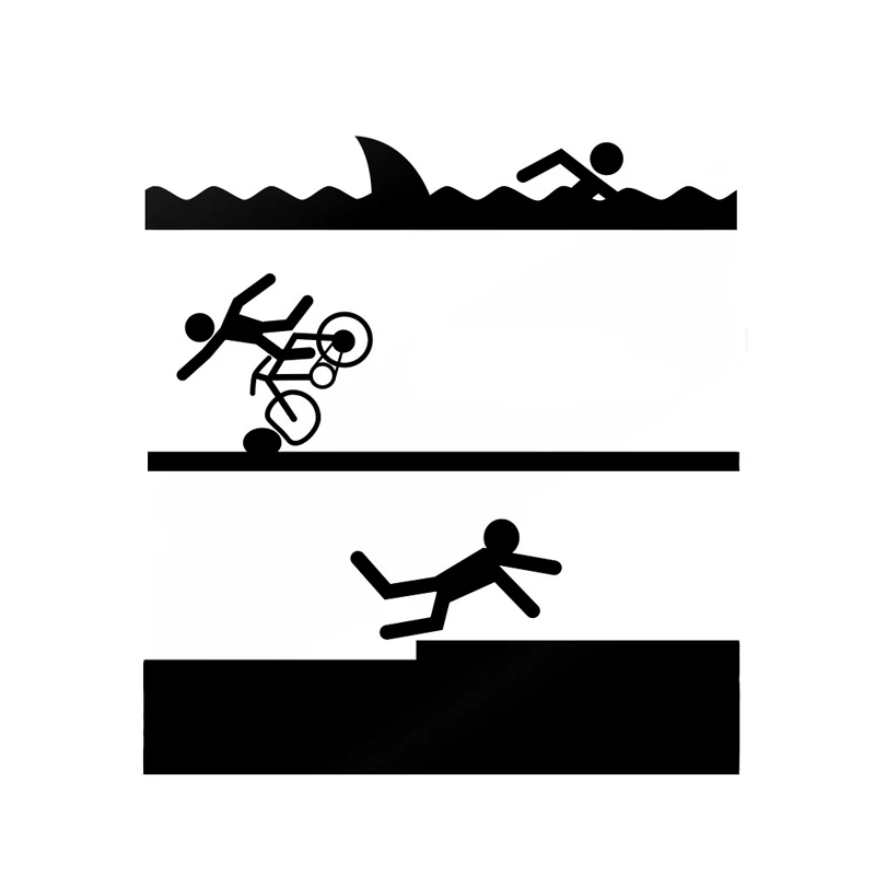 Coolest Triathlon Swim Bike Run Tried Funny Car Sticker PVC Silhouette Decal ZWW-2522, 14.3cm *13.4cm
Coolest Triathlon Swim Bike Run Tried Funny Car Sticker PVC Silhouette Decal ZWW-2522, 14.3cm *13.4cm