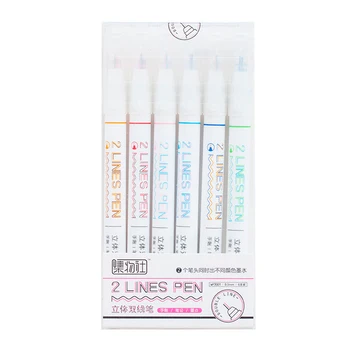 6colors/set Double Line IY Posters Hand Account Non Toxic Card Writing Kids Gift Three Dimensional Art Marker Outline Pen 0.5mm
6colors/set Double Line IY Posters Hand Account Non Toxic Card Writing Kids Gift Three Dimensional Art Marker Outline Pen 0.5mm
