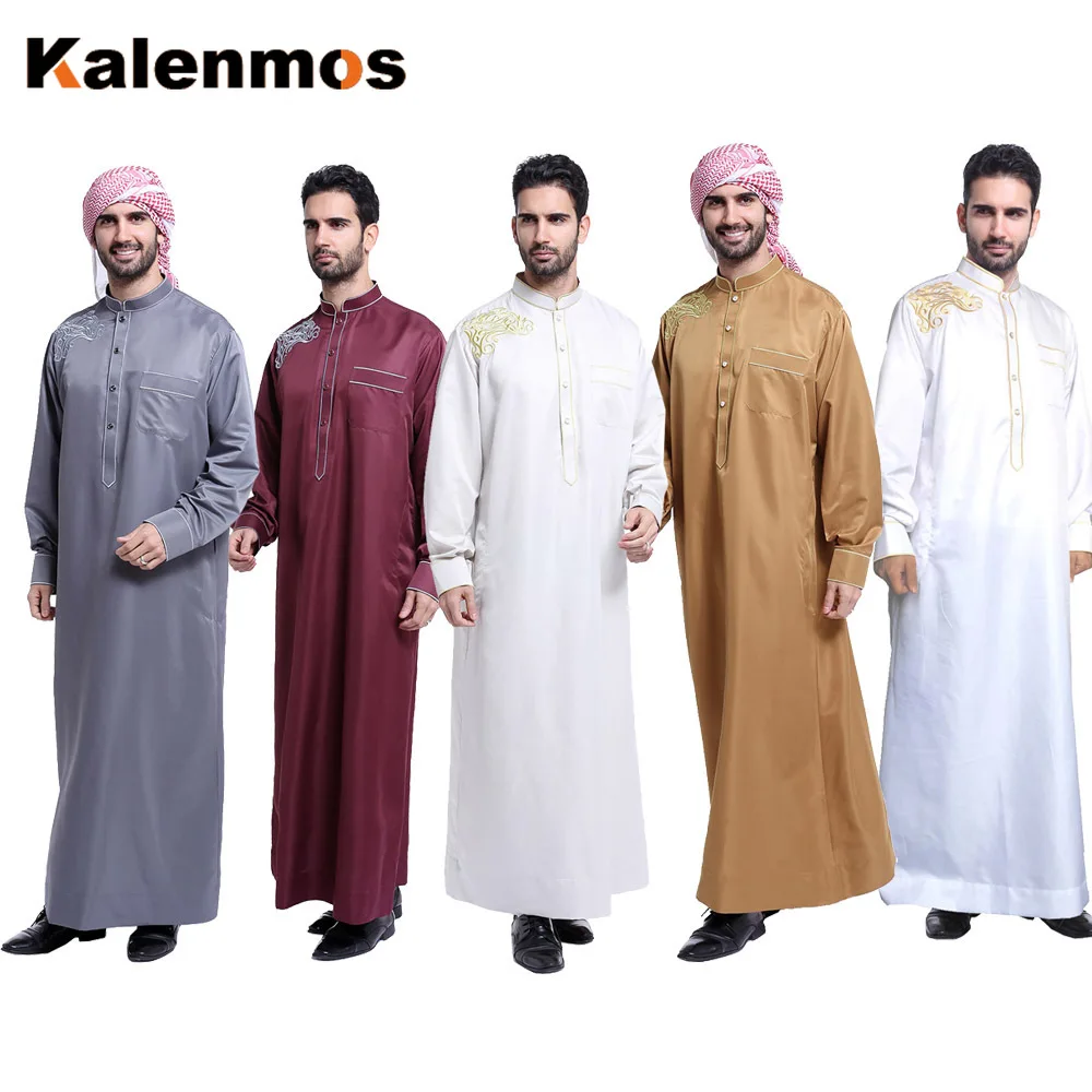 Для мужчин Костюмы Арабские накидки и таубы исламский кафтан кимоно длинный