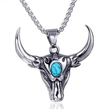 Domineering Bull Head Stainless Steel Pendant Necklace Trend Men's Titanium Steel Retro Necklace Punk Jewelry
Domineering Bull Head Stainless Steel Pendant Necklace Trend Men's Titanium Steel Retro Necklace Punk Jewelry