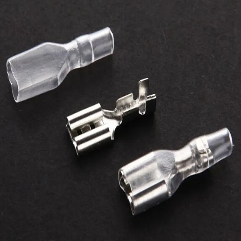 50Pcs 4.8 mm with Transparent Sheath Inserted Spring 4.8mm Female Connector Terminal Faston with Insulator for 20-14 AWG Wire
50Pcs 4.8 mm with Transparent Sheath Inserted Spring 4.8mm Female Connector Terminal Faston with Insulator for 20-14 AWG Wire