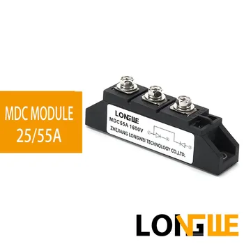 LONGWE Diode Rectifier Module MDC 25A 55A 1600VDC Single Phase Power Semiconductor Relays for AC-DC Motor Control
LONGWE Diode Rectifier Module MDC 25A 55A 1600VDC Single Phase Power Semiconductor Relays for AC-DC Motor Control