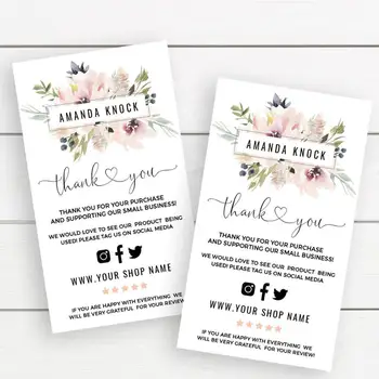 Floral Business Thank You Card , Thank You For Your Order Cards ,Custom Text Social Medial Card,Personalize Business Name Card
Floral Business Thank You Card , Thank You For Your Order Cards ,Custom Text Social Medial Card,Personalize Business Name Card