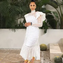 Plus Size Party Dress African Women Sexy Sheer Mesh Patchwork Long Sleeve Turtleneck Ruffle Mermaid Evening Long Maxi Dresses
Plus Size Party Dress African Women Sexy Sheer Mesh Patchwork Long Sleeve Turtleneck Ruffle Mermaid Evening Long Maxi Dresses