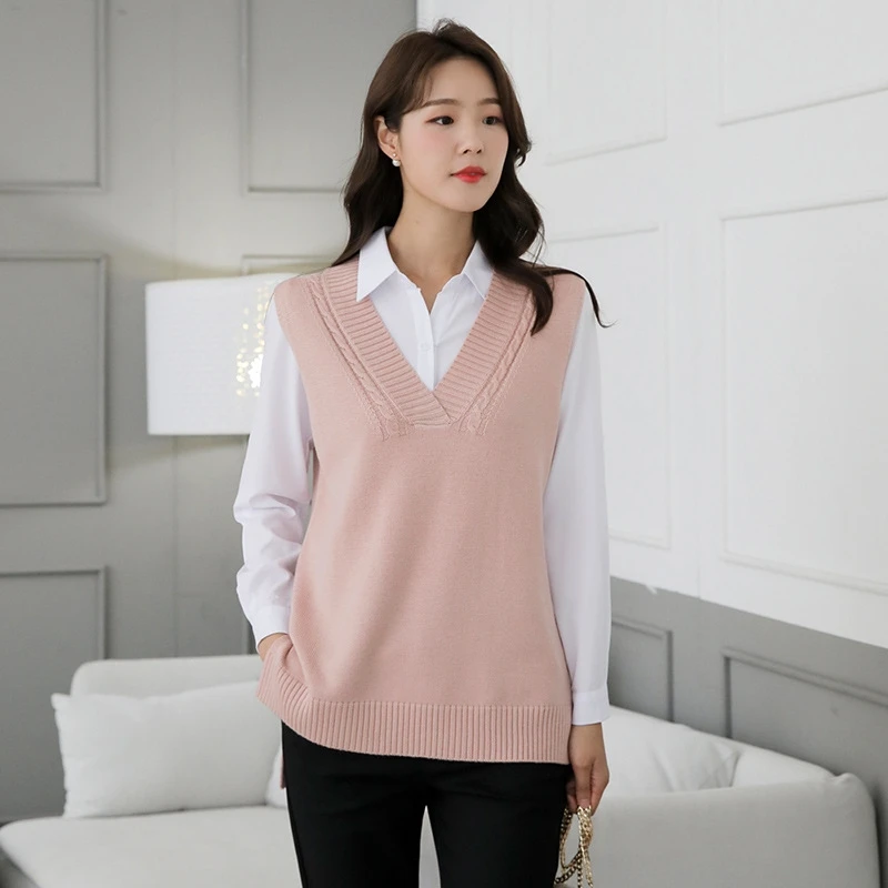 Knitted Vest Sweater Women 2020 Fashion Loose Irregular Side-slit Sweater Vest V Neck Sleeveless Female Waistcoat Chic Tops New
Knitted Vest Sweater Women 2020 Fashion Loose Irregular Side-slit Sweater Vest V Neck Sleeveless Female Waistcoat Chic Tops New