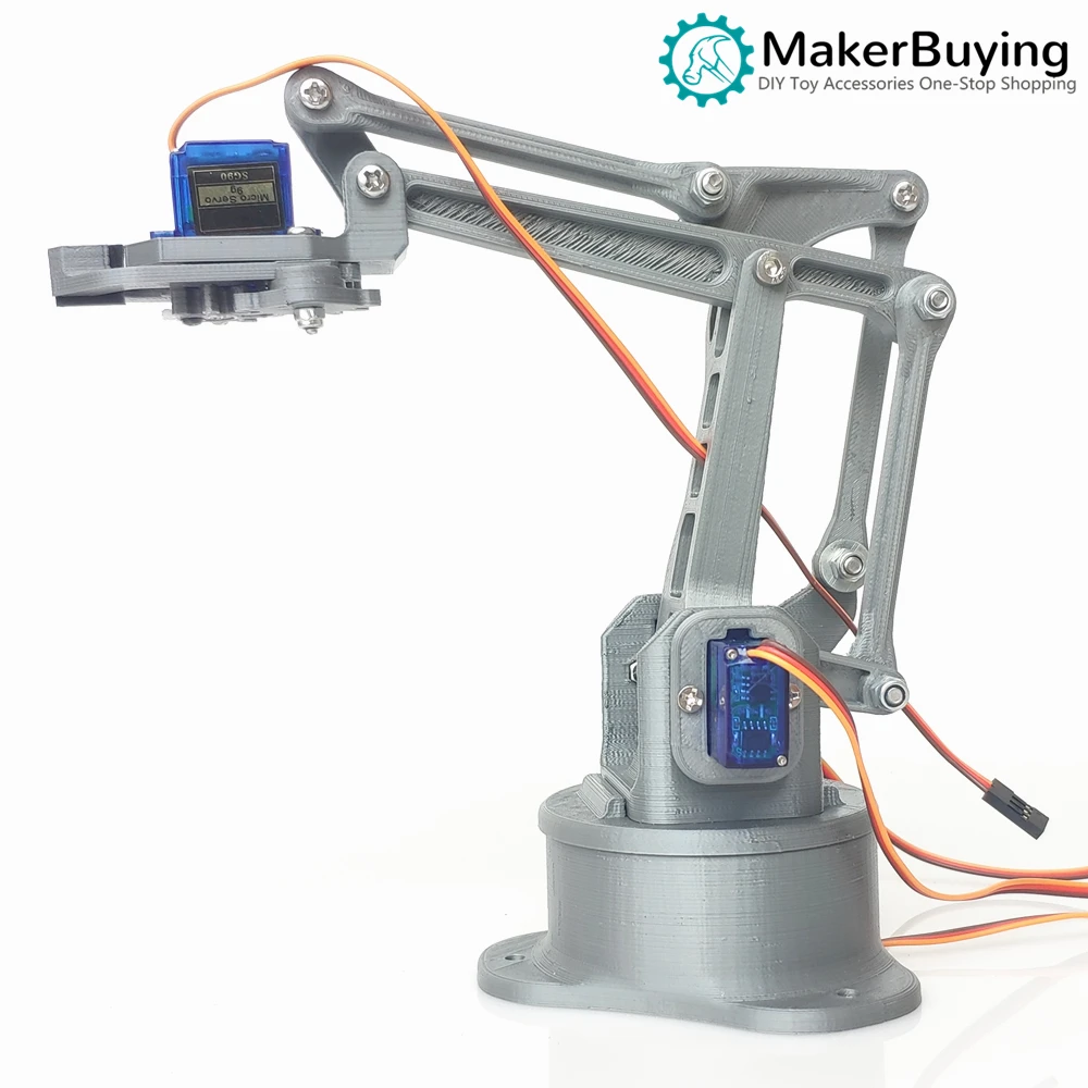 3D-печать EZ Серебряный четырехградусный свободный манипулятор arm DIY robot assembly 3D printing product SG90
3D-печать EZ Серебряный четырехградусный свободный манипулятор arm DIY robot assembly 3D printing product SG90