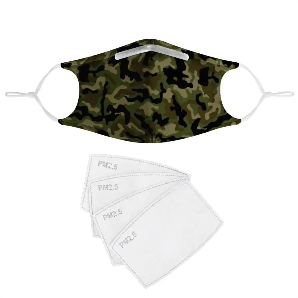 Custom pattern Camouflage Reusable Mouth Face Cover Comfortable Anti-Dust Anti-saliva Anti Infection Splash-proof Windproof
Custom pattern Camouflage Reusable Mouth Face Cover Comfortable Anti-Dust Anti-saliva Anti Infection Splash-proof Windproof