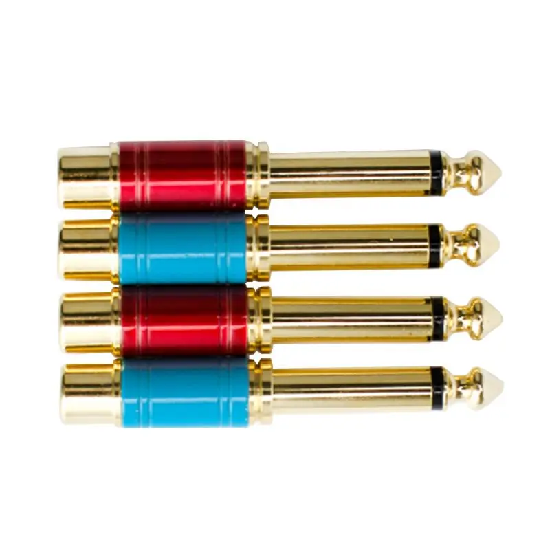 2PCS Gold Plating RCA Jack Audio Connector 6.35mm Mono Male Plug to RCA Female Speaker Adapter Converter
2PCS Gold Plating RCA Jack Audio Connector 6.35mm Mono Male Plug to RCA Female Speaker Adapter Converter