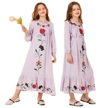 Girls Muslim Long Dress Embroidery O-neck Long Sleeve Maxi Robe Dubai Kaftan Arab Jilbab Abaya Casual Fashion Gown With Belt New
Girls Muslim Long Dress Embroidery O-neck Long Sleeve Maxi Robe Dubai Kaftan Arab Jilbab Abaya Casual Fashion Gown With Belt New