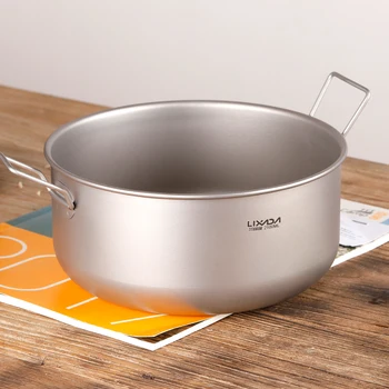 Lixada 2100ml Camping Titanium Soup Pot Pan Bakery Saucepan Home Kitchen Stockpot Outdoor Camping Backpacking Titanium Cookware
Lixada 2100ml Camping Titanium Soup Pot Pan Bakery Saucepan Home Kitchen Stockpot Outdoor Camping Backpacking Titanium Cookware