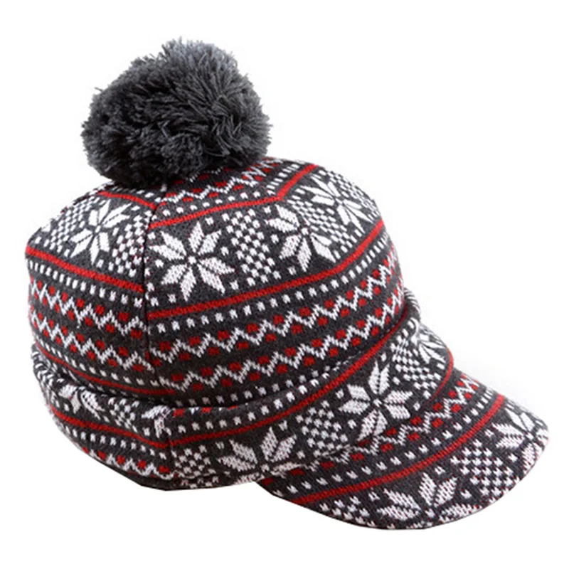 

Женские шапки, сезон осень-зима 2021, шапки для женщин, шапка с помпоном из 100% меха енота, женские шапки с узором снега, рождественский подарок, хорошее качество