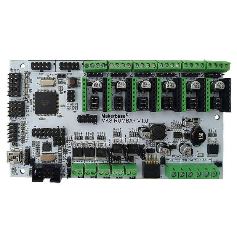 Makerbase MKS Rumba All in One Mainboard Integrated Motherboard Smart Controller 2560-R3 Processor Rumba-Board Compatible MKS TF
Makerbase MKS Rumba All in One Mainboard Integrated Motherboard Smart Controller 2560-R3 Processor Rumba-Board Compatible MKS TF