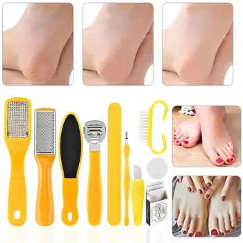 10 in 1 Foot Scrubber Professional Pedicure Tools Kit File Set Rasp Exfoliating Feet Remover Scrubber Callu Cleaner Foot D9F5
10 in 1 Foot Scrubber Professional Pedicure Tools Kit File Set Rasp Exfoliating Feet Remover Scrubber Callu Cleaner Foot D9F5