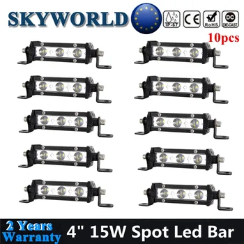 10x 4inch LED Work Light 12V Super Slim Single Row 15W Spot Beam LED Mini Bar Offroad For Truck SUV Boat UAZ 4x4 Jeep Waterproof
10x 4inch LED Work Light 12V Super Slim Single Row 15W Spot Beam LED Mini Bar Offroad For Truck SUV Boat UAZ 4x4 Jeep Waterproof
