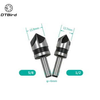2pcs HSS 5 Flute Countersink Drill Bit 82 Degree Point Angle Chamfer Chamfering Countersinking Cutter 1/4" Round Shank Tool DT6
2pcs HSS 5 Flute Countersink Drill Bit 82 Degree Point Angle Chamfer Chamfering Countersinking Cutter 1/4" Round Shank Tool DT6