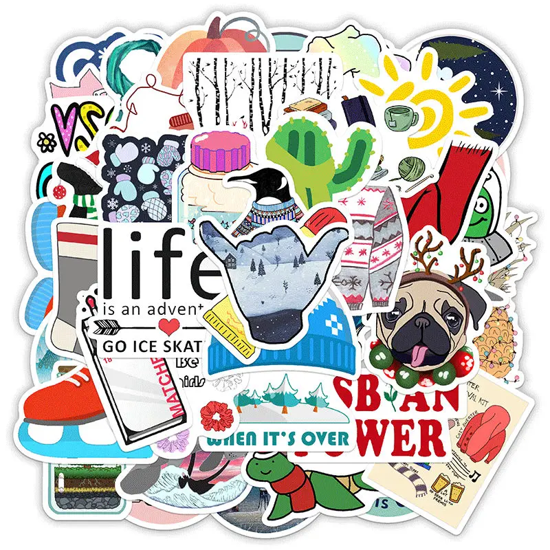 50PCS Cartoon Stickers Waterproof Graffiti Computer Guitar Skateboard Notebook Winter
50PCS Cartoon Stickers Waterproof Graffiti Computer Guitar Skateboard Notebook Winter