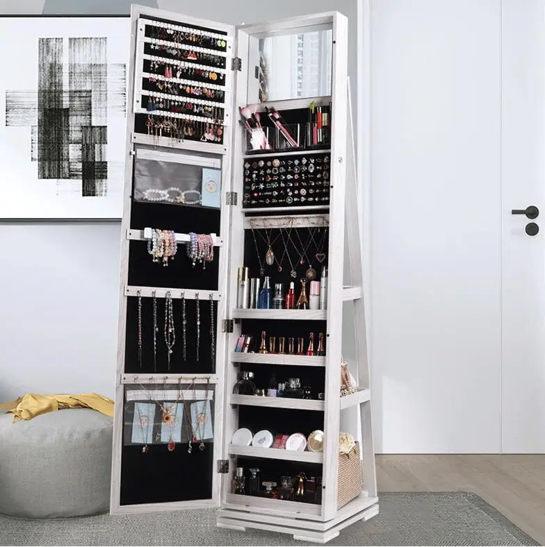 Rotating full body mirror cloakroom floor mirror modern simple fitting mirror jewelry storage locker dressing mirror
Rotating full body mirror cloakroom floor mirror modern simple fitting mirror jewelry storage locker dressing mirror
