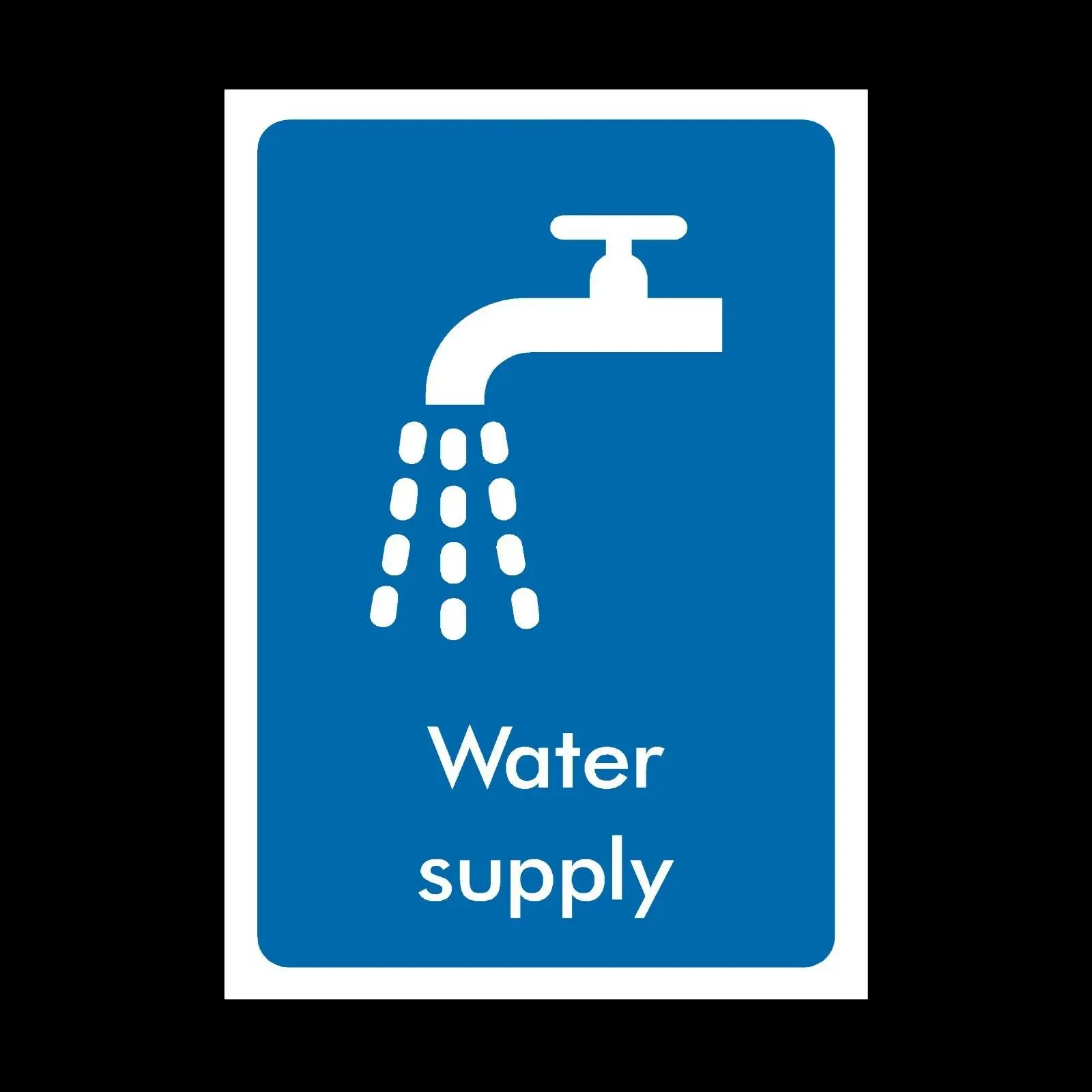 Water Supply Plastic Sign OR Sticker - A6 A5 A4 (INFO55) Waterproof Vinyl stickers for car Motos 
Water Supply Plastic Sign OR Sticker - A6 A5 A4 (INFO55) Waterproof Vinyl stickers for car Motos