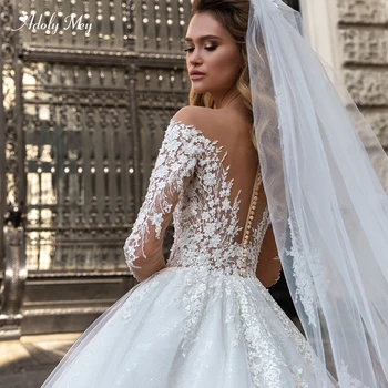 Adoly Mey Luxury Scoop Neck Beaded Lace Long Sleeve A-Line Wedding Dress 2020 Gorgeous Appliques Court Train Vintage Bridal Gown
Adoly Mey Luxury Scoop Neck Beaded Lace Long Sleeve A-Line Wedding Dress 2020 Gorgeous Appliques Court Train Vintage Bridal Gown