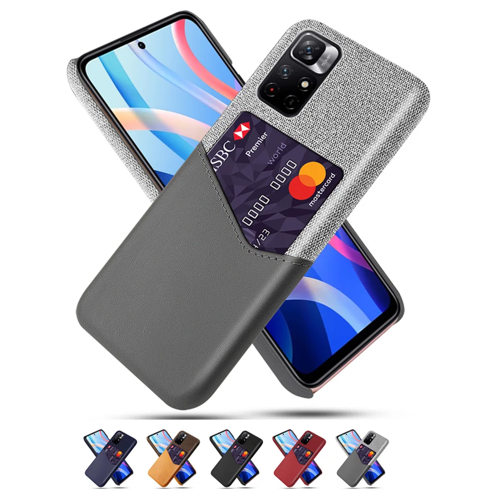 For Xiaomi Poco M4 Pro 5G Case Fabric Protection Case with Leather Card Holder Slot Cover For PocoM4 Pro 5G M4Pro 2021 M 4 Pro
For Xiaomi Poco M4 Pro 5G Case Fabric Protection Case with Leather Card Holder Slot Cover For PocoM4 Pro 5G M4Pro 2021 M 4 Pro