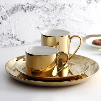 Hot Sale Europe Coffee Cup Set Gold/ Silver New Bone China Tea Cup Set Electroplated Cups and Saucers Home Party Drinkware
Hot Sale Europe Coffee Cup Set Gold/ Silver New Bone China Tea Cup Set Electroplated Cups and Saucers Home Party Drinkware