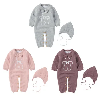 Baby Knitted Romper With Hat Boy Girl Cartoon Rabbit Long Sleeve Weave Jumpsuit Outfits Baby Autumn Winter Clothes#1 
Baby Knitted Romper With Hat Boy Girl Cartoon Rabbit Long Sleeve Weave Jumpsuit Outfits Baby Autumn Winter Clothes#1