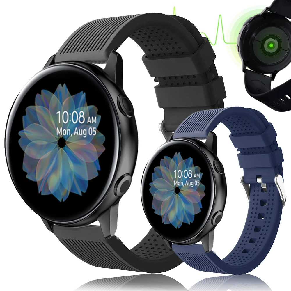 Сменный силиконовый ремешок для наручных часов Active2 браслет Samsung galaxy watch Active 2 40 мм