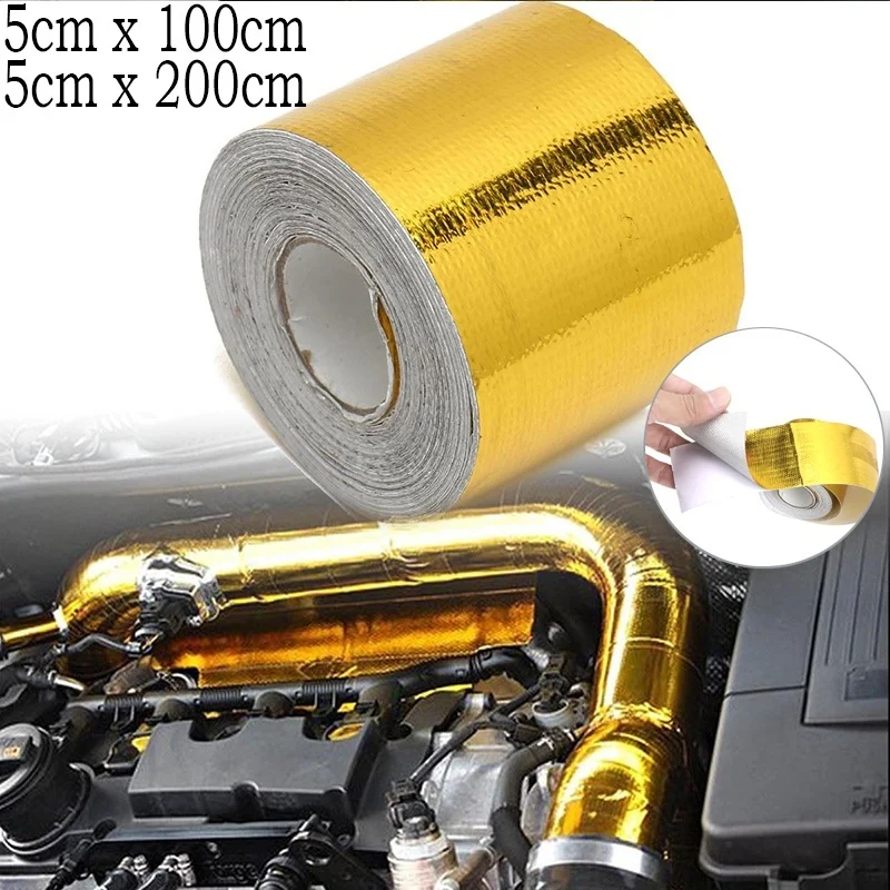 Self Adhesive gold Aluminium Reflective Cloth Insulation Heat Shield Sheet Wrap