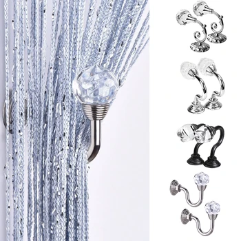 Solid Luxury Crystal Ball Glass Curtain Holdback Wall Tie Back Hooks Hanger Holder Curtain Wall Hooks 2pcs
Solid Luxury Crystal Ball Glass Curtain Holdback Wall Tie Back Hooks Hanger Holder Curtain Wall Hooks 2pcs
