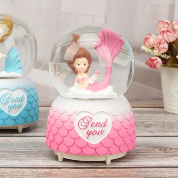 Children toy birthday Christmas gift Mermaid Crystal Ball Music Box Decoration snow Crystal Ball toy snow light Music
Children toy birthday Christmas gift Mermaid Crystal Ball Music Box Decoration snow Crystal Ball toy snow light Music