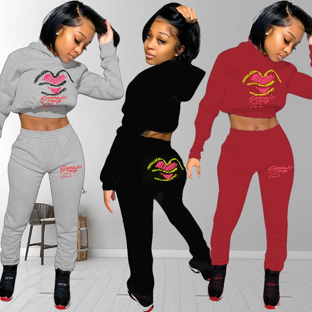 Workout Two Pieces Set Women Set 2020 New Fall Winter Long Sleeves Hoodies Sweatshirt Top and High Waist Sweatpants Tracksuits
Workout Two Pieces Set Women Set 2020 New Fall Winter Long Sleeves Hoodies Sweatshirt Top and High Waist Sweatpants Tracksuits