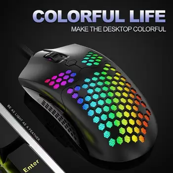 M5 Hollow Out RGB Lights 16000DPI 7 Buttons Wired Gaming Mouse for PC Computer Ergonomic Wired Hollow-out Design Colorful Lights
M5 Hollow Out RGB Lights 16000DPI 7 Buttons Wired Gaming Mouse for PC Computer Ergonomic Wired Hollow-out Design Colorful Lights