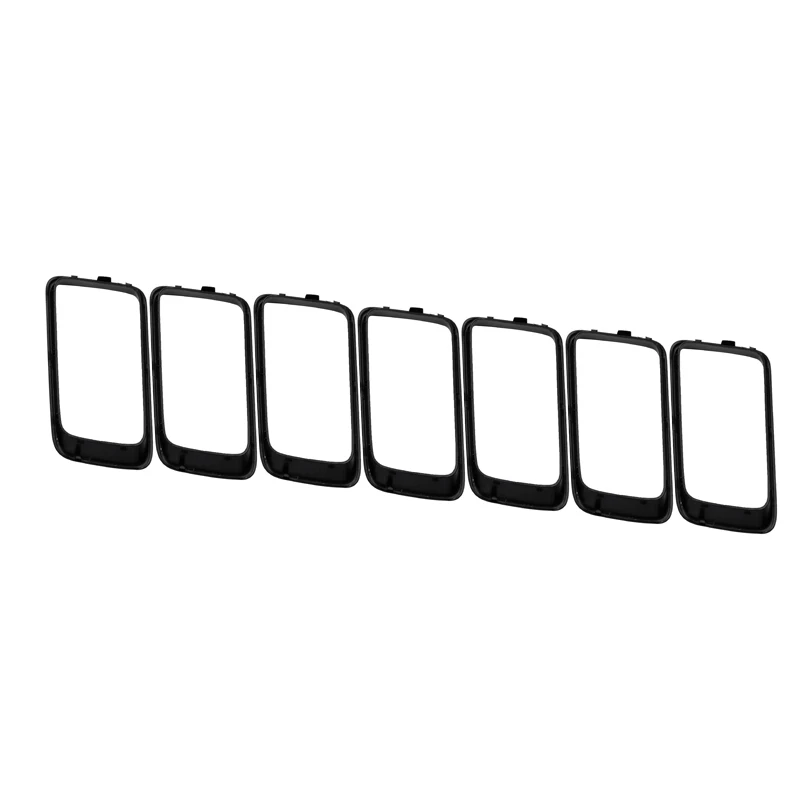 Mayitr 7pcs/set Black ABS Front Grille Trim Ring Insert Fit For Jeep Grand Cherokee 2014-2016