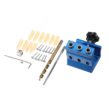 Alloy 3 Pocket Hole Jig System Guide Carpenter Kit Inclined Hole Drill Tools Camp Base Drill Bit Kit Woodworking Tool
Alloy 3 Pocket Hole Jig System Guide Carpenter Kit Inclined Hole Drill Tools Camp Base Drill Bit Kit Woodworking Tool