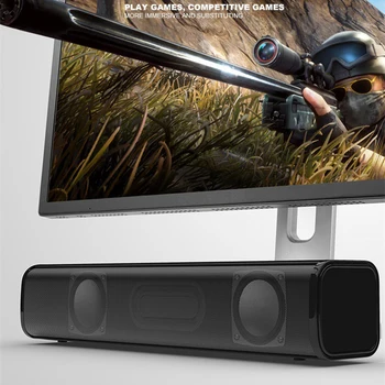 20W Simple Desktop Long Bar Home USB Power Jack Subwoofer Computer HD Sound Speaker Bluetooth Audio
20W Simple Desktop Long Bar Home USB Power Jack Subwoofer Computer HD Sound Speaker Bluetooth Audio