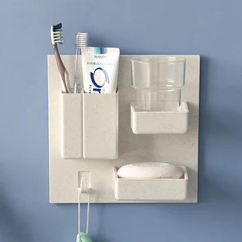 Bathroom Storage Shelf Organizer Box Toothbrush Toothpaste Suction Cup Storage Rack Multifunction Simple Rack
Bathroom Storage Shelf Organizer Box Toothbrush Toothpaste Suction Cup Storage Rack Multifunction Simple Rack