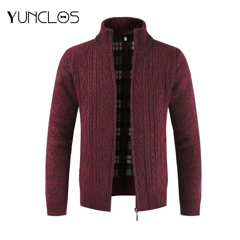 Men's Stand Collar Sweater Warm Plus Velvet Cardigan Warm Heart On Winter Men Zipper Knitted Thick Coat
Men's Stand Collar Sweater Warm Plus Velvet Cardigan Warm Heart On Winter Men Zipper Knitted Thick Coat