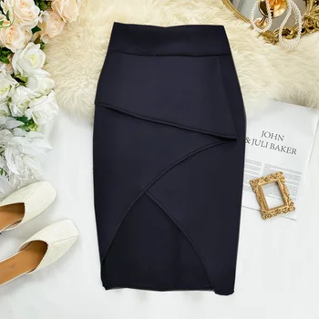 Women's Black Irregular Bodycon Knee Length Skirts Plus Size Stretch Stretch Tight Office Ladies Elegant Jupe Saias Zipper S XXL
Women's Black Irregular Bodycon Knee Length Skirts Plus Size Stretch Stretch Tight Office Ladies Elegant Jupe Saias Zipper S XXL