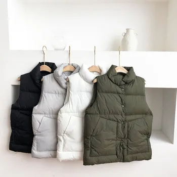 2020 Autumn Winter New Simple Wild Solid Color Thick Vest Korean Style Stand Collar Windproof Down Vest For Women New
2020 Autumn Winter New Simple Wild Solid Color Thick Vest Korean Style Stand Collar Windproof Down Vest For Women New