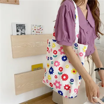2020 Canvas Women's Shoulder Shopping Bag Floral Print Student Large Tote Eco Reusable Shopper Bags Cotton Cloth Lady Handbags
2020 Canvas Women's Shoulder Shopping Bag Floral Print Student Large Tote Eco Reusable Shopper Bags Cotton Cloth Lady Handbags