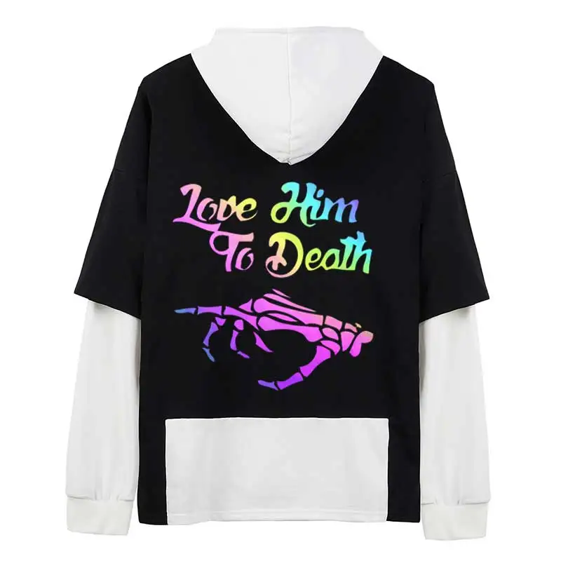 Reflective Ribbon Hoodies Men Love Him To Death Hooded Sweatshirts Casual Cotton Pullovers Hip Hop Street Wear Top Homme Clothes
Reflective Ribbon Hoodies Men Love Him To Death Hooded Sweatshirts Casual Cotton Pullovers Hip Hop Street Wear Top Homme Clothes