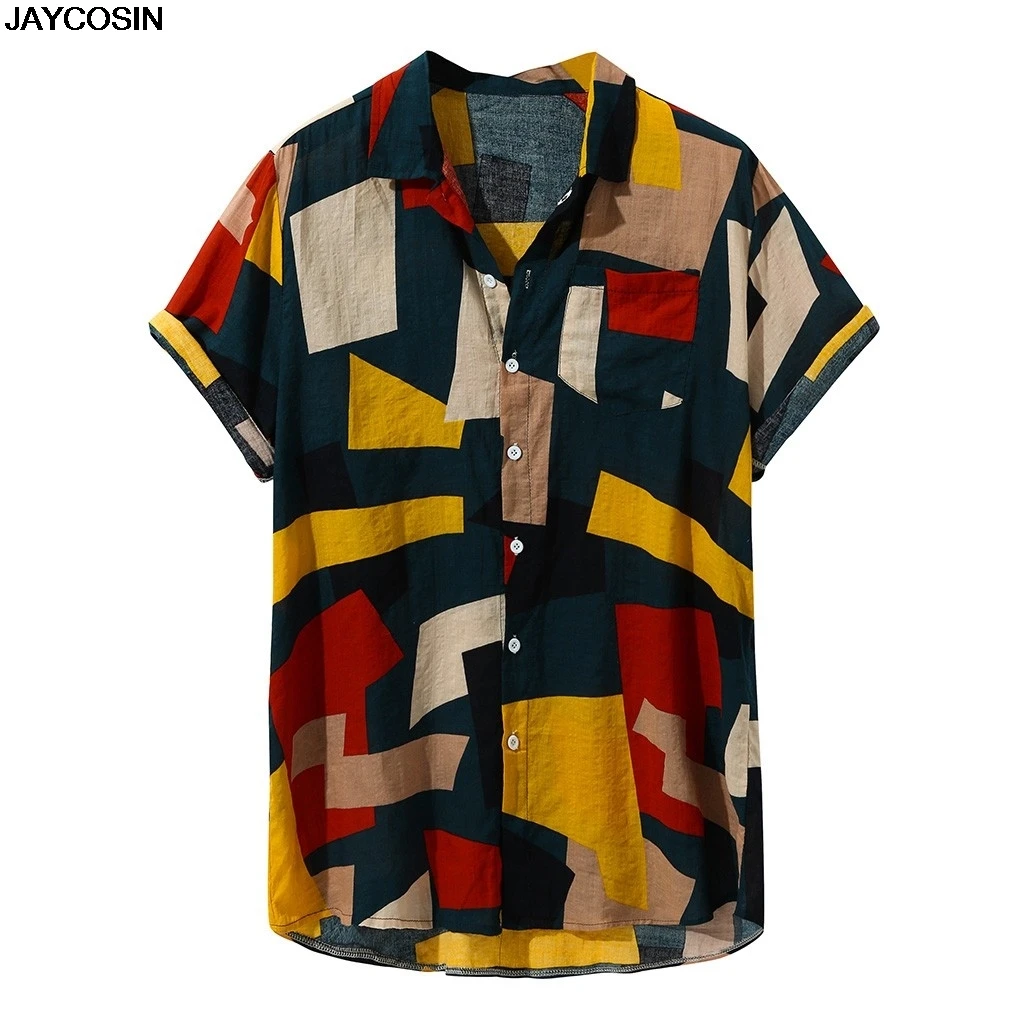 KLV 2019 New Stylish Hot Sale Mens Vintage Ethnic Printed Turn Down Collar Short Sleeve Loose Shirt Camicia da uomo caldo 9814 
KLV 2019 New Stylish Hot Sale Mens Vintage Ethnic Printed Turn Down Collar Short Sleeve Loose Shirt Camicia da uomo caldo 9814