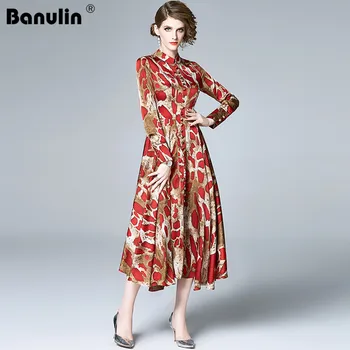 Banulin HIGH QUALITY New Fashion 2020 Spring Designer Runway Dress Women's Long Sleeve Floral Career Satin Long Maxi Dress
Banulin HIGH QUALITY New Fashion 2020 Spring Designer Runway Dress Women's Long Sleeve Floral Career Satin Long Maxi Dress