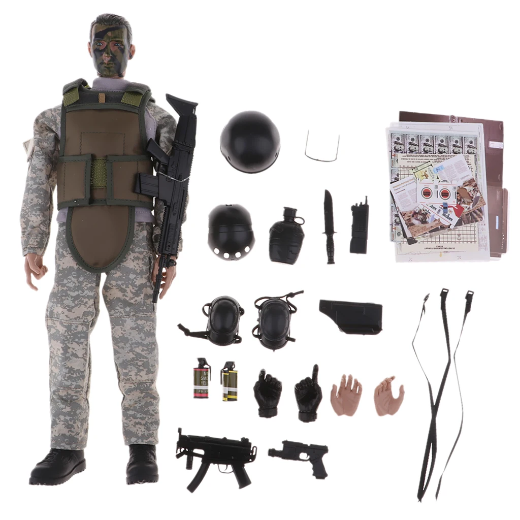 1/6 Scale Collectible Army Special Forces Soldier Combat SWAT 12'' Police Action Figures with Accessories NB02A Display Model 1/6 Scale Collectible Army Special Forces Soldier Combat SWAT 12'' Police Action Figures with Accessories NB02A Display Model