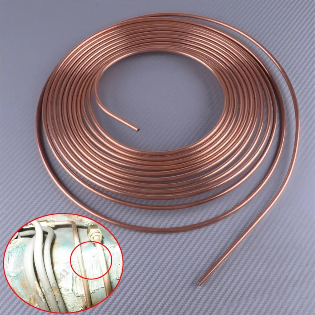 DWCX Universal 25 Ft Roll Coil of 3/16" OD Copper Nickel Brake Line Tubing Kit with 16Pcs Fittings
DWCX Universal 25 Ft Roll Coil of 3/16" OD Copper Nickel Brake Line Tubing Kit with 16Pcs Fittings
