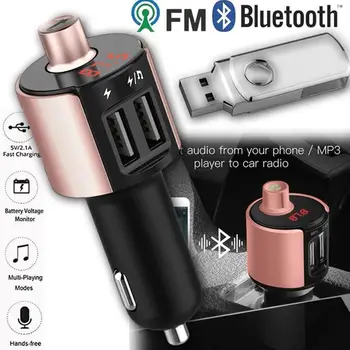Wireless Bluetooth FM Transmitter Modulator Car Radio Adapter Car MP3 Player 3.4A Dual USB Car Charger Handsfree Car Kit
Wireless Bluetooth FM Transmitter Modulator Car Radio Adapter Car MP3 Player 3.4A Dual USB Car Charger Handsfree Car Kit