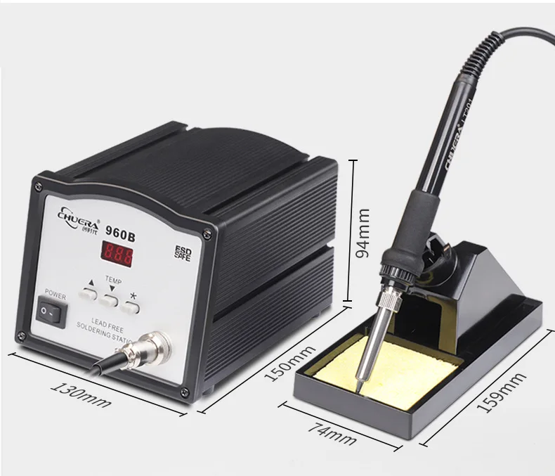 High Frequency Lead-free Soldering Station Anti-static DigitalDisplayConstantTemperature90WTemperature-adjustingSolderingStation
High Frequency Lead-free Soldering Station Anti-static DigitalDisplayConstantTemperature90WTemperature-adjustingSolderingStation