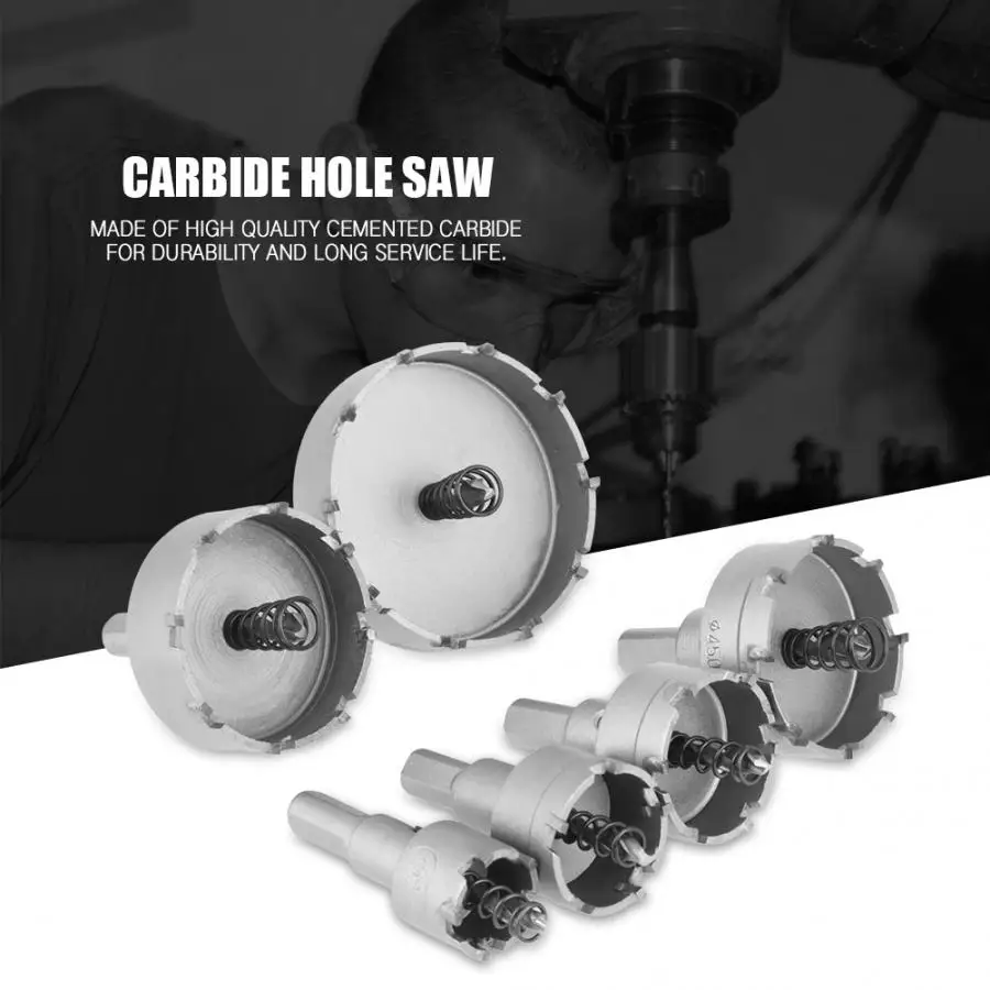 6Pcs 22-65mm Cemented Carbide Hole Saw Bit Metalworking Cutter Tool 22/30/35/45/50/65mm drilling bits set Domestic Delivery
6Pcs 22-65mm Cemented Carbide Hole Saw Bit Metalworking Cutter Tool 22/30/35/45/50/65mm drilling bits set Domestic Delivery