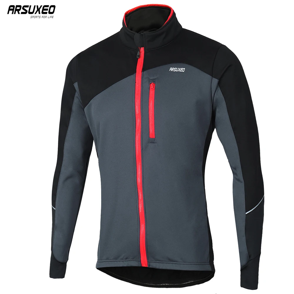 ARSUXEO Men Winter Cycling Jacket Thermal Fleece MTB Bike Jacket Windproof Waterproof Bicycle Sofeshell Coat Warm Reflective 17D
ARSUXEO Men Winter Cycling Jacket Thermal Fleece MTB Bike Jacket Windproof Waterproof Bicycle Sofeshell Coat Warm Reflective 17D