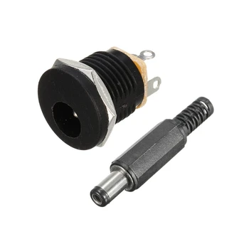 DC-022 5.5-2.1mm Round Hole Screw Nut DC Power Socket ROHS Internal Diameter Power Male Solder Barrel Tip Plug Jack Connector 
DC-022 5.5-2.1mm Round Hole Screw Nut DC Power Socket ROHS Internal Diameter Power Male Solder Barrel Tip Plug Jack Connector